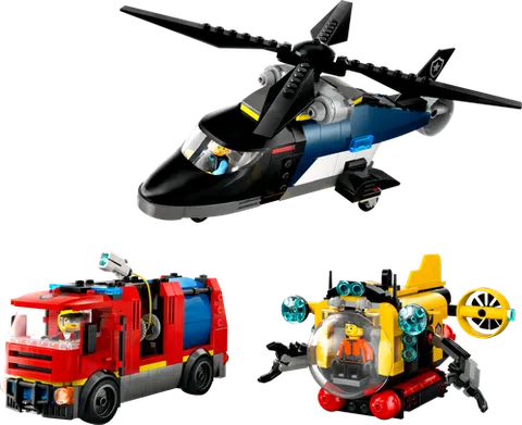 LEGO 60462 Helicopter, Fire Truck & Submarine Remix